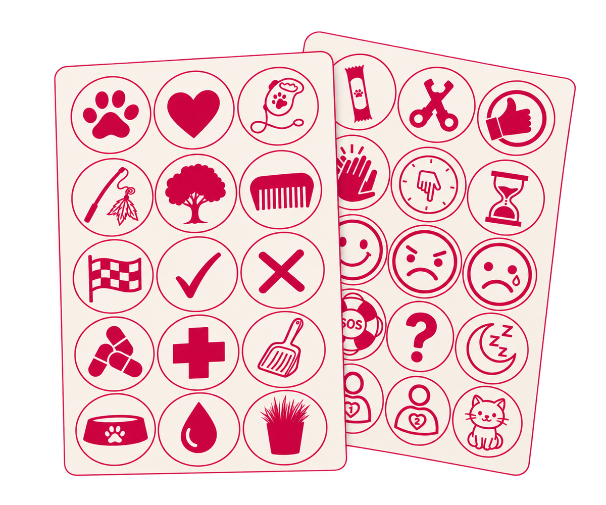 Kit de 6 boutons de communications pour chat