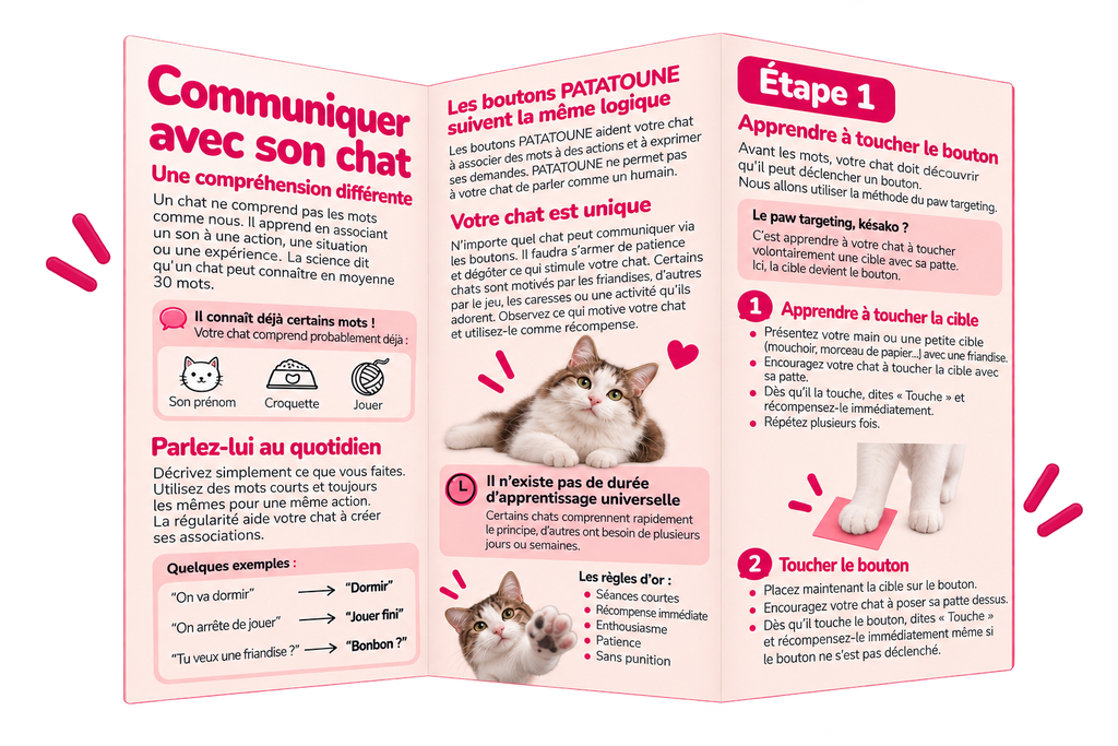 Kit de 6 boutons de communications pour chat